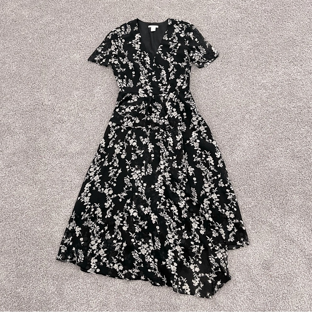 H&M Women’s Floral Black Maxi Dress - Size 6